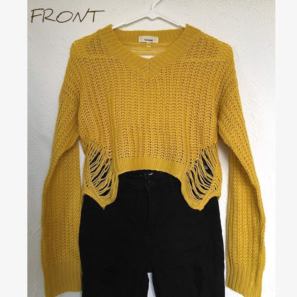 Mustard-Yellow Knit Top🌻💛